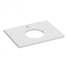 Столешница OLIVIA 65см под 1 раковину из стекла, цвет: Белый