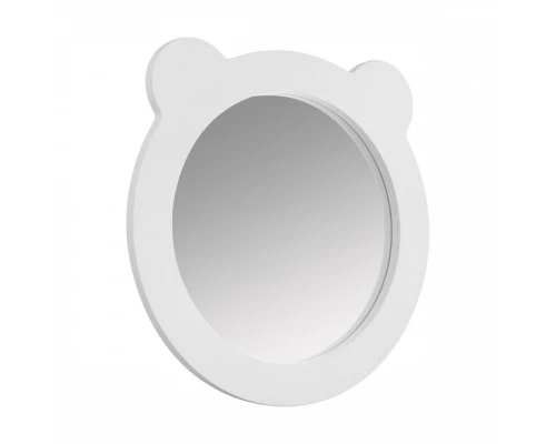 Зеркало КАСПЕР МИШКА , круглое, белый матовый