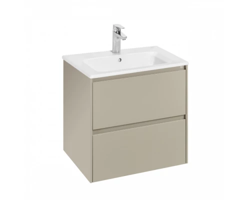 ONA Модуль для раковины 600 мм, 585x450x565 мм, с 2 ящ., бежево-серый матовый, ROCA