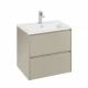ONA Модуль для раковины 600 мм, 585x450x565 мм, с 2 ящ., бежево-серый матовый, ROCA