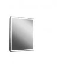 Зеркало-шкаф Mirror Box black Led 600х800