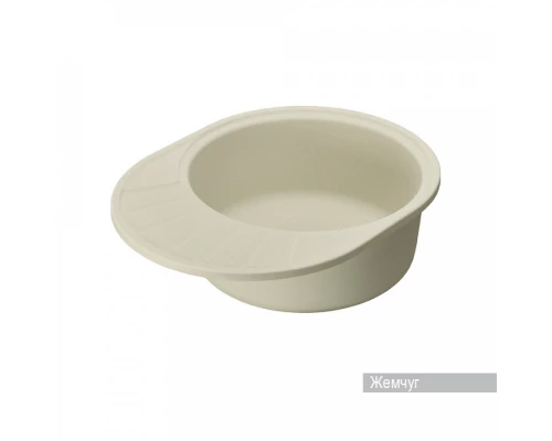 Мойка для кухни  Чезана 568x437x191 мм,круглая с крылом, жемчуг