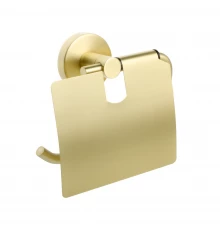 Бумагодержатель с крышкой золото-сатин FIXSEN Comfort Gold FX-87010)