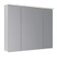 Шкаф зеркальный Lemark ZENON 100х80 см 3-х дверный, с козырьком-подсветкой, с розеткой, цвет корпуса
