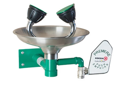 Аварийная раковина для промывки глаз настенная из нерж. стали с рычагом SC300SS, шт