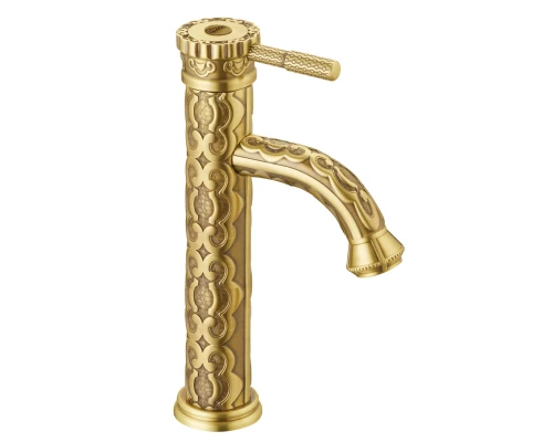 Jasmine Смеситель для раковины, выс.монолит.излив 216мм, р/ОД, бронза, LM, LM6609B