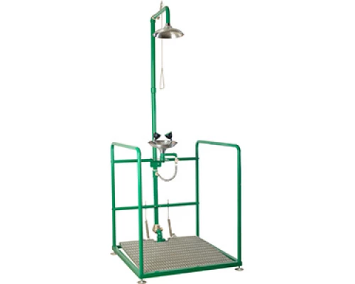 Аварийный душ с раковиной для промывки глаз из нержавеющей стали SC P730SS, шт