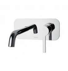 Встраиваемый однорычажный смеситель для раковины на цельной пластине 190 мм DRAKO 332002