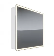 Шкаф зеркальный Lemark ELEMENT 90х80 см с подсветкой, с розеткой, цвет корпуса: Белый