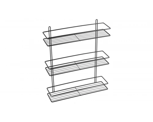 Полка прямая трехэтажная черная Fixsen FX-730B-3