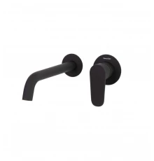 Встраиваемый однорычажный смеситель для раковины на раздельных пластинах с длинным изливом 240 мм AL