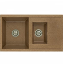 Мойка для кухни  Делия 87 870x510x218 мм, прямоуг. с крылом и доп. чашей, терракот