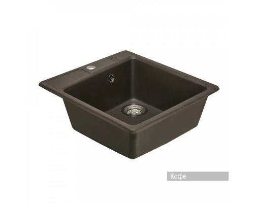 Мойка для кухни  Парма  510x470x175 мм, квадратная, кофе
