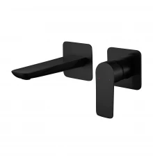 Смеситель для раковины VENTAS S скрытого монтажа, раздельный, черный матовый, BERGES