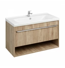 Тумба-умывальник ХОУП 100, 1 ящ., подвесная, орех (под раковину МИРАНДА 100)