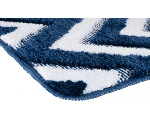 Коврик для ванной Fixsen River 1-ый FX-5004M, темно-синий, 50х80 см.