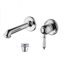 Villa Смеситель для раковины, монолит.излив181мм встраивамемый, р/ОД, хром, LM, LM4826C