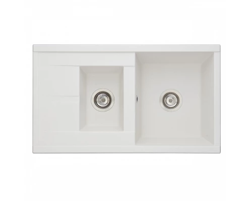 Мойка для кухни  Делия 87 870x510x218 мм, прямоуг. с крылом и доп. чашей, жемчуг