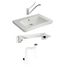 Комплект (Раковина МГН, крепление ручной регулировки, смеситель, сифон), шт