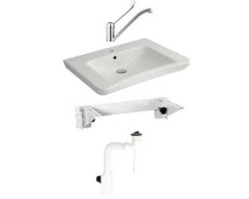 Комплект (Раковина МГН, крепление ручной регулировки, смеситель, сифон), шт