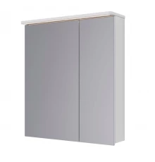 Шкаф зеркальный Lemark ZENON 70х80 см 2-х дверный, с козырьком-подсветкой, с розеткой, цвет корпуса: