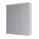 Шкаф зеркальный Lemark ZENON 70х80 см 2-х дверный, с козырьком-подсветкой, с розеткой, цвет корпуса: