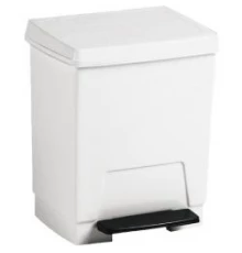 Контейнер для мусора пластиковый белый 23 л.с педалью