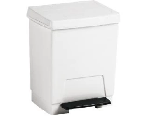 Контейнер для мусора пластиковый белый 23 л.с педалью