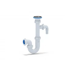 Сифон Ани 1 1/4*32 прямоточный с отводом для с/м, ANI PLAST