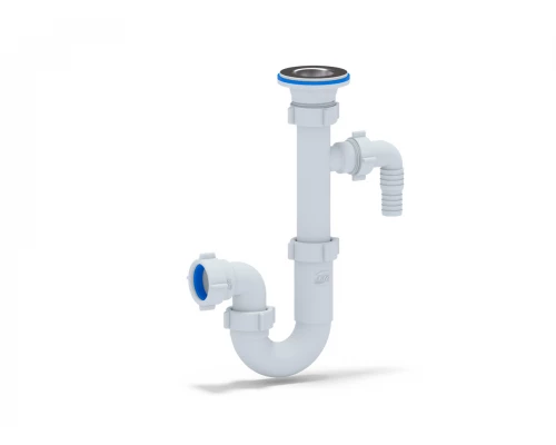 Сифон Ани 1 1/4*32 прямоточный с отводом для с/м, ANI PLAST