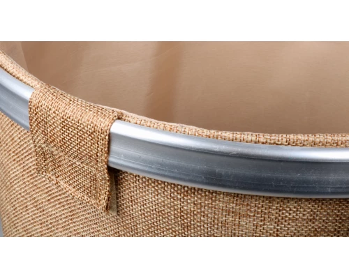 Корзина для белья складная FX-1031B, бежевая, 80 литров