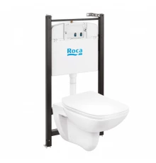 DEBBA Комплект 3 в 1 (инсталляции+подв. унитаз Rimless+сиденье дюропл. Slim). ROCA