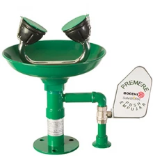 Аварийная рокавина для промывки глаз из полипропилена настольная с пусковым рычагом SC410