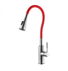 Expert Смеситель для кухни, гиб.излив 203мм, р/ОД, матовый/красный, LM, LM5082S-Red