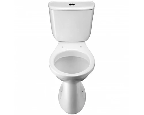 БРИЗ Унитаз-компакт, косой выпуск, эконом., 1-режимная арматура, сиденье полипропилен. САНТЕК