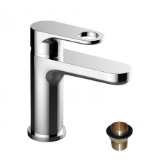 RS33 Смеситель для раковины, монолит.излив 100мм, р/ОД, хром, ROS, RS33-11U