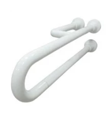 Поручень полукруглый неподвижный с тремя точками опоры 600 мм алюминий покрытый нейлоном