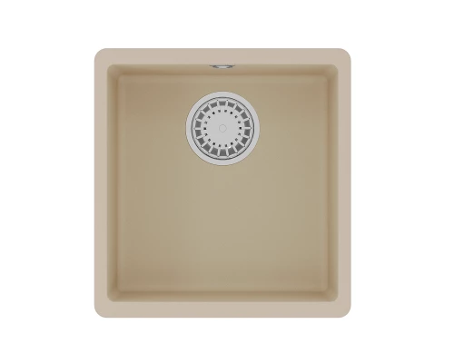 Кухонная мойка Lemark SINARA 400-U подстольного монтажа из кварцгранита, Бежевый