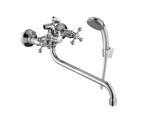 DR54 Смеситель для ванны, пов.излив 300мм, р/ДВ, хром, DR, DR54045