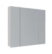 Шкаф зеркальный Lemark UNIVERSAL 90х80 см 3-х дверный, цвет корпуса: Белый глянец