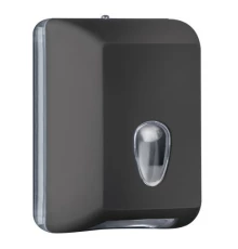 Диспенсер для листовой туалетной бумаги из ABS  пластика, Black 215*160*125, шт