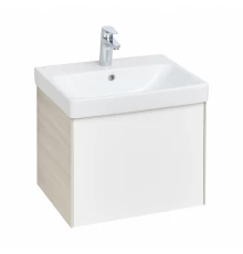 Тумба АСТИ 55, подвесная, белый, ясень шимо (под раковину АДРИАНА 55)