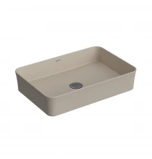 Раковина Ego SL накладная, 55x38 см, без отверстия под смеситель, жасмин матовый, BERGES