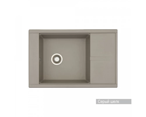 Мойка для кухни Делия 78 787x516x218 мм, прямоуг. с крылом, серый шелк