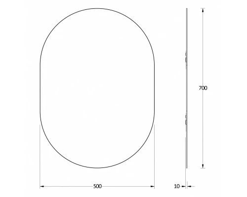 Зеркало настенное Primary EVOFORM 50х70 см, BY 0134