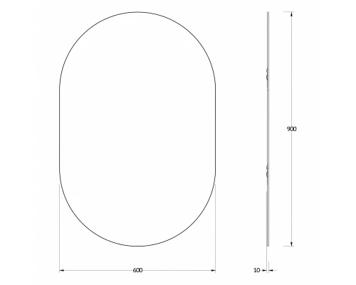 Зеркало настенное Primary EVOFORM 60х90 см, BY 0135