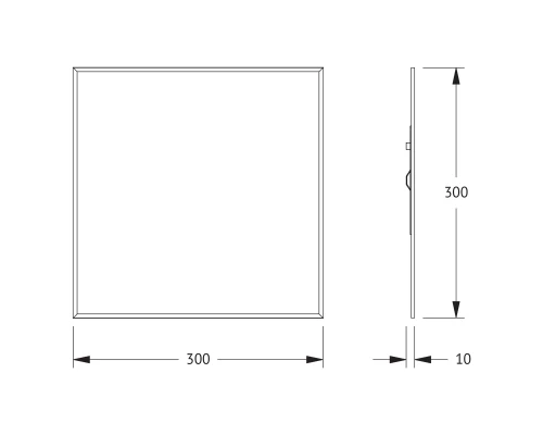 Зеркало настенное с фацетом Standard EVOFORM 30x30 см, BY 0201