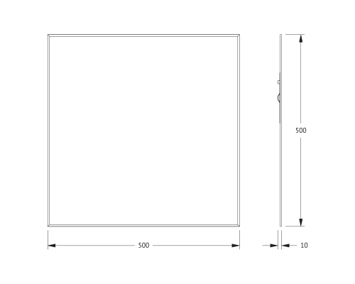 Зеркало настенное с фацетом Standard EVOFORM 50x50 см, BY 0206