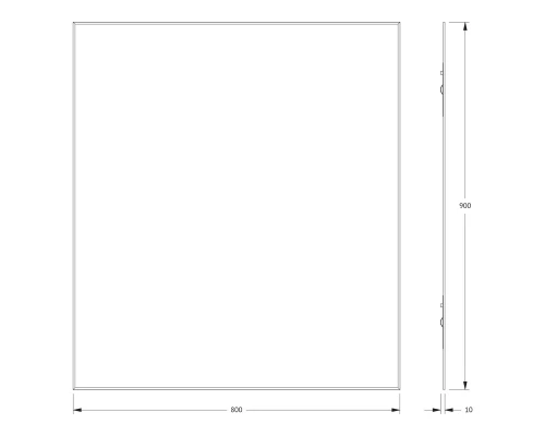 Зеркало настенное с фацетом Standard EVOFORM 80x90 см, BY 0227