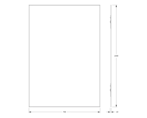 Зеркало настенное с фацетом Standard EVOFORM 70x100 см, BY 0233